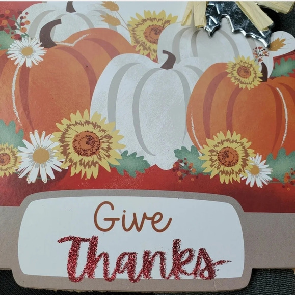 Red Farm Truck Pumpkins Harvest Hanging Wall Door Sign Decor Fall Autumn - Picture 4 of 4